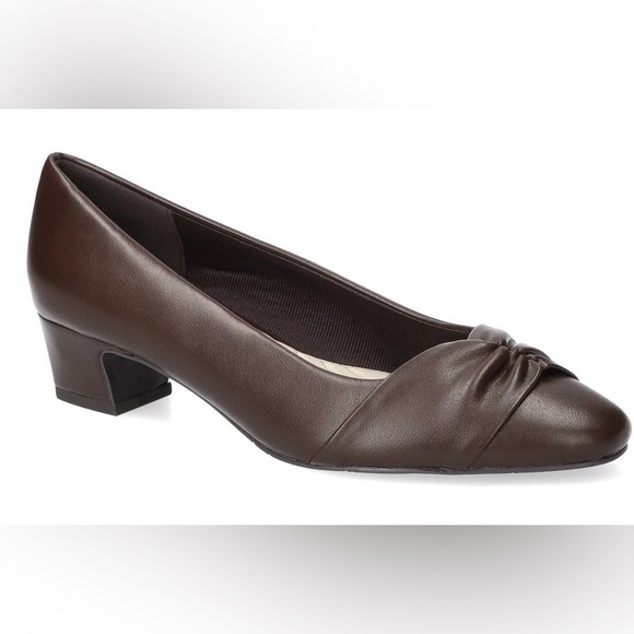 easy street Shoes - Easy Street Lyanna Women's Block Heel Pumps Brown Size 7.5